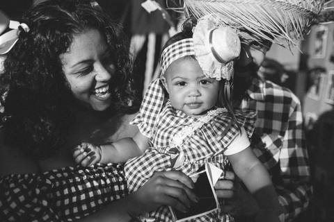 Aniversário infantil com tema de festa junina'
