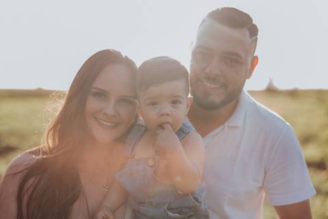 Ensaio em família no campo'