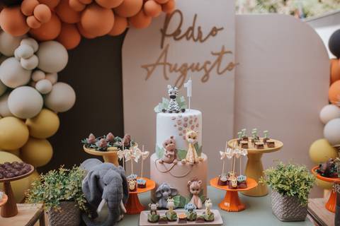 Aniversário infantil com tema do safari baby'