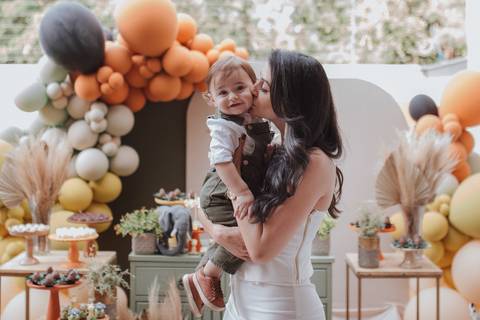 Aniversário infantil com tema do safari baby'