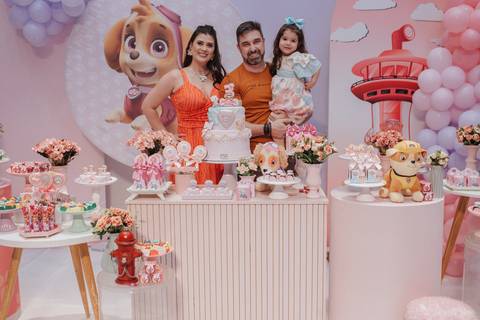 Aniversário infantil com tema da patrulha canina'