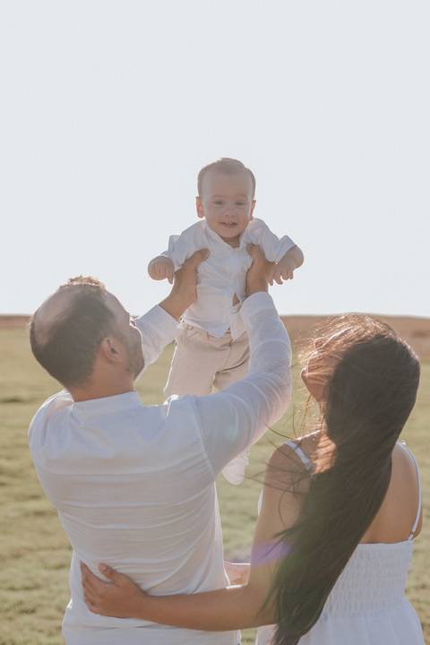Ensaio em família no campo'