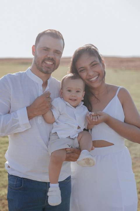 Ensaio em família no campo'