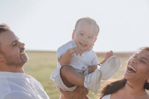 Ensaio em família no campo'