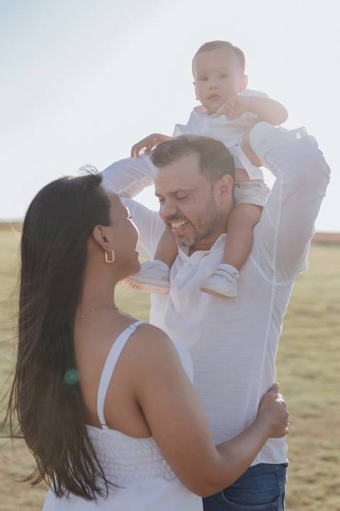 Ensaio em família no campo'