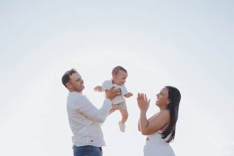 Ensaio em família no campo'