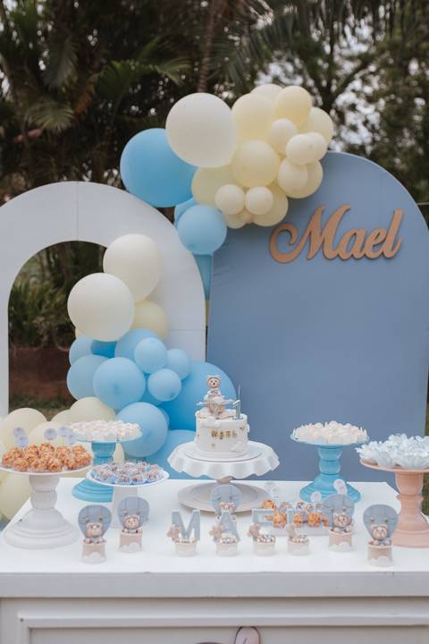 Aniversário infantil com tema do ursinho aviador'
