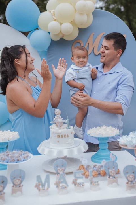 Aniversário infantil com tema do ursinho aviador'