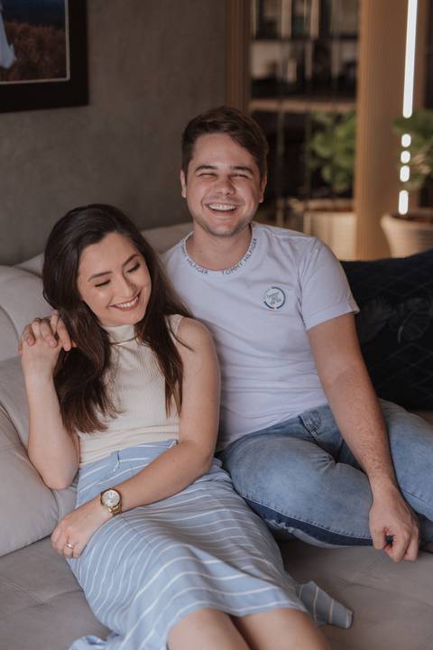 Ensaio de casal em casa'