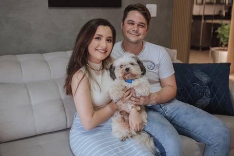 Ensaio de casal em casa'