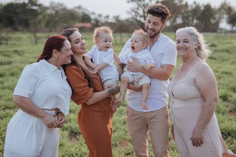 ensaio em família no campo'