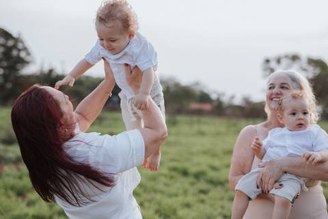 ensaio em família no campo'