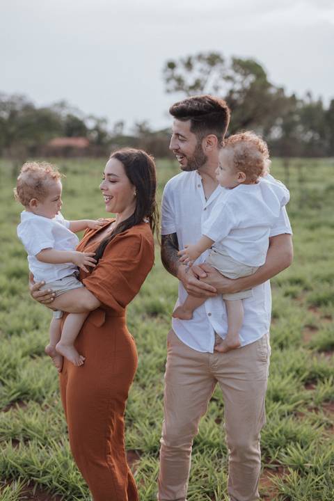 ensaio em família no campo'