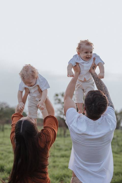 ensaio em família no campo'