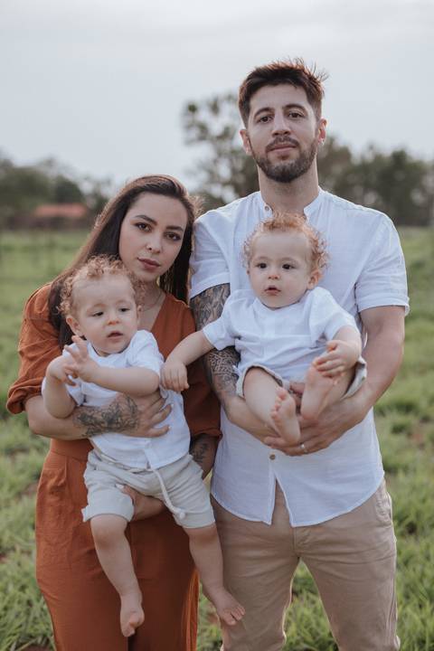 ensaio em família no campo'