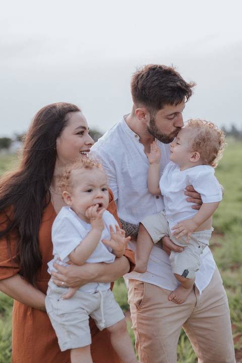 ensaio em família no campo'