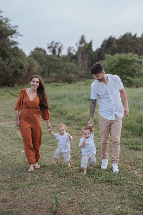 ensaio em família no campo'