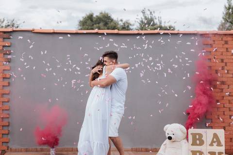 Inspiração de Chá revelação com fumaça '