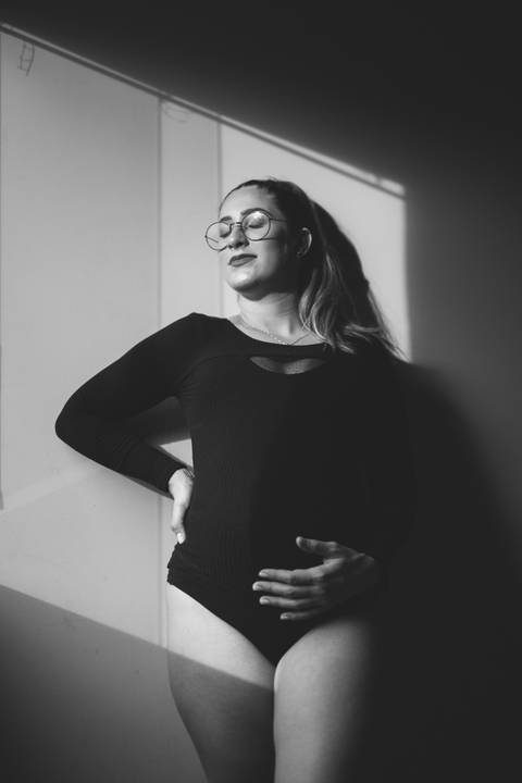 Ensaio de gestante em casa'