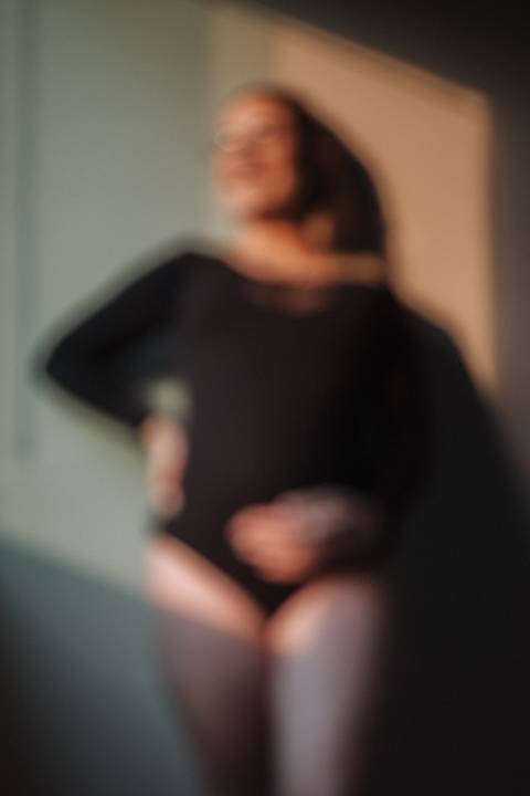 Ensaio de gestante em casa'