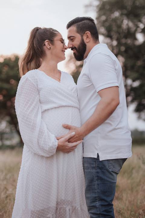 inspiração de ensaio de gestante no campo'