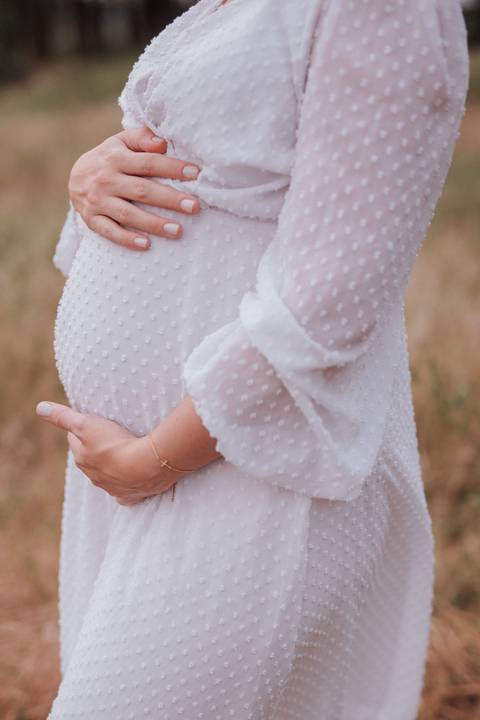 inspiração de ensaio de gestante no campo'