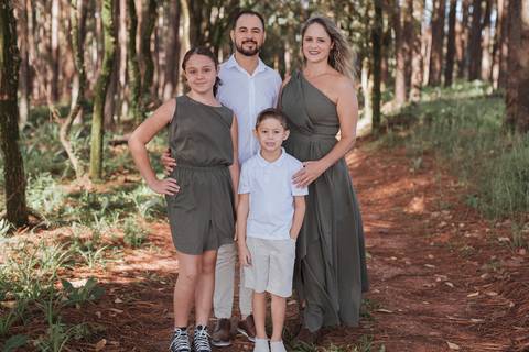 Ensaio em família no campo'