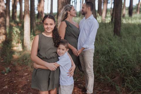 Ensaio em família no campo'