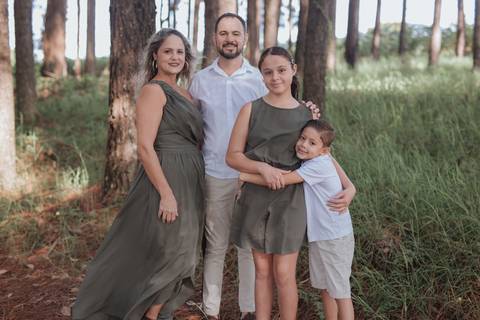 Ensaio em família no campo'