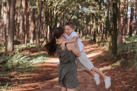 Ensaio em família no campo'