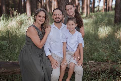 Ensaio em família no campo'