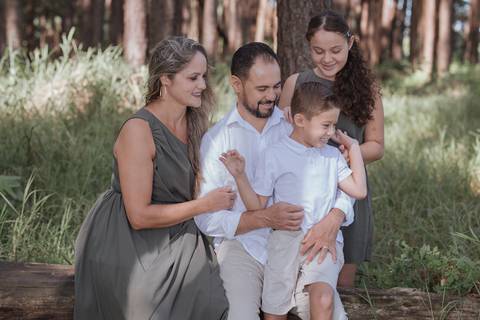 Ensaio em família no campo'