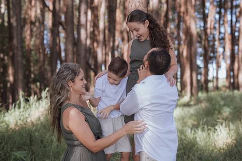 Ensaio em família no campo'