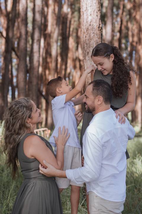 Ensaio em família no campo'