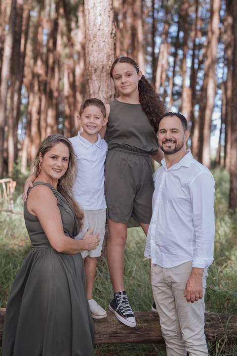 Ensaio em família no campo'