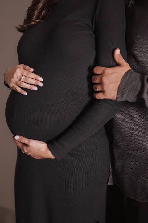 Ensaio de gestante em casa'