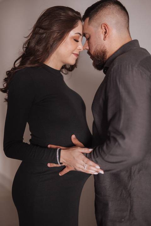 Ensaio de gestante em casa'