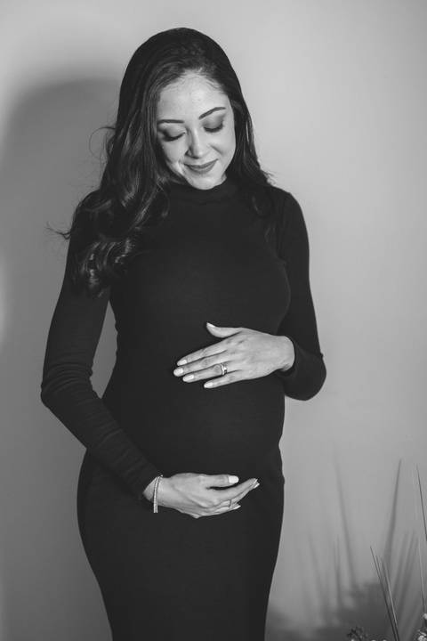 Ensaio de gestante em casa'