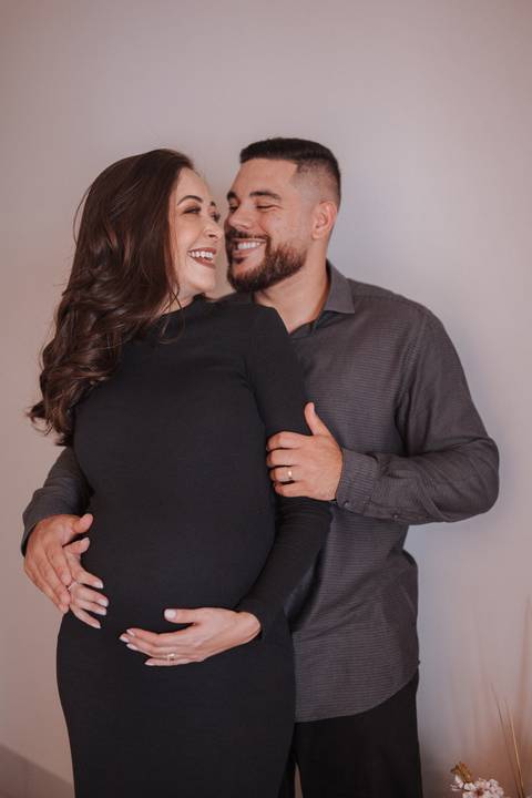 Ensaio de gestante em casa'