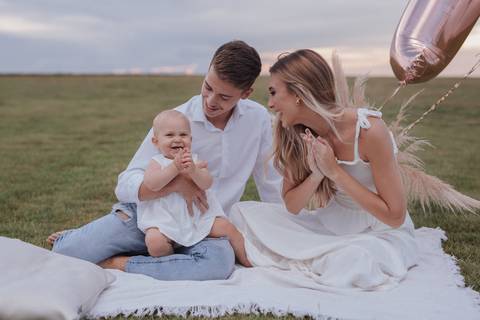 ensaio em família no campo'