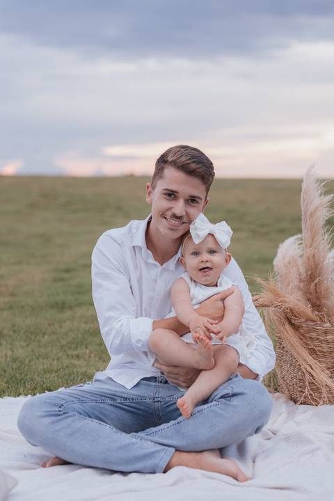 ensaio em família no campo'