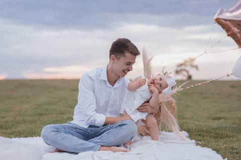 ensaio em família no campo'