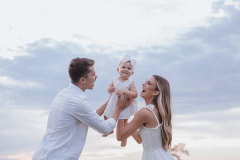 ensaio em família no campo'