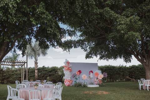 Aniversário infantil com tema de Flor'