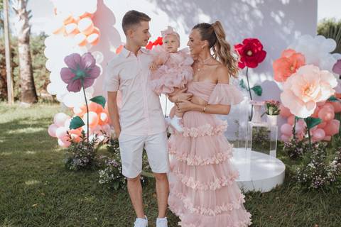 Aniversário infantil com tema de Flor'