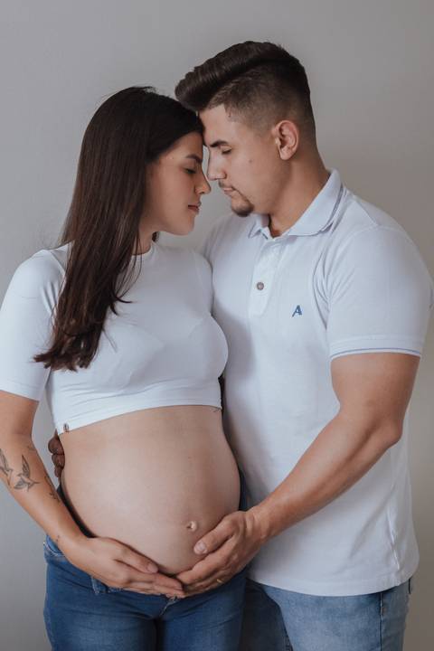 Ensaio de gestante em casa'