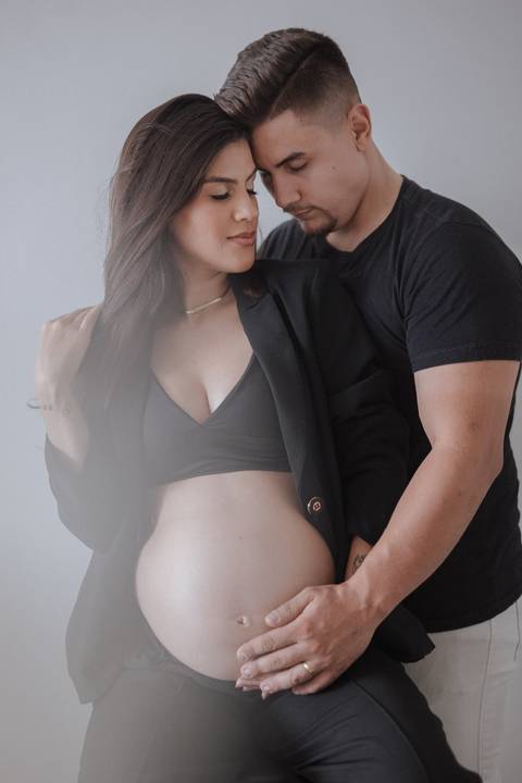 Ensaio de gestante em casa'