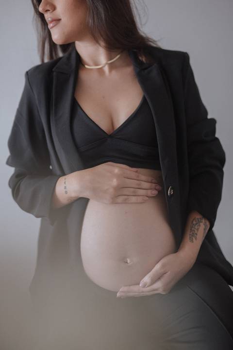 Ensaio de gestante em casa'