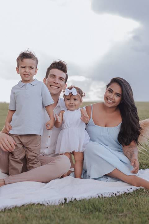 ensaio em família no campo'