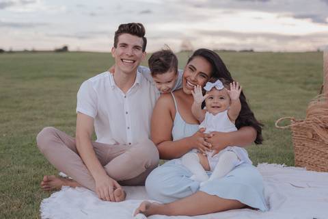 ensaio em família no campo'